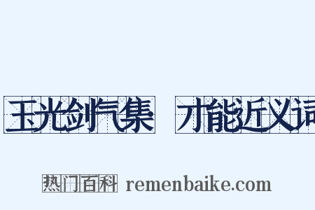 玉光剑气集·才能近义词是什么意思的图片